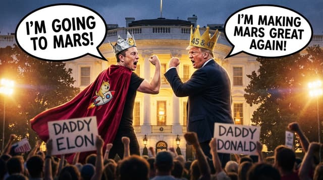 ai thumbnail design tool thumbnail example - Elon vs. Trump Battle for Mars!